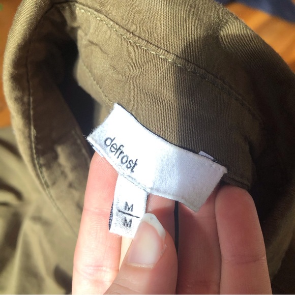 Crop blouse Defrost size M medium dark green style army, baggy, streetwear - Picture 4 of 10